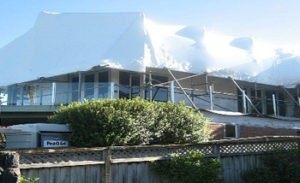 shrink wrap house